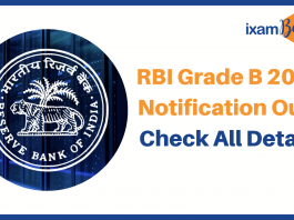 RBI 2019 Exam Notification