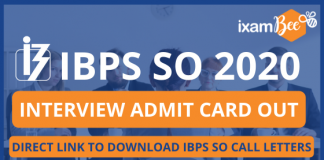 IBPS SO 2020 Interview Admit Card Out: Direct Link To Download IBPS SO Call Letter IBPS SO Interview Admit Card