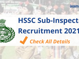 HSSC Sub-Inspector Recruitment 2021- Check All Details. Notification 2021