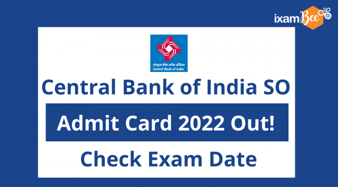 Central Bank of India SO Admit Card 2022 Out