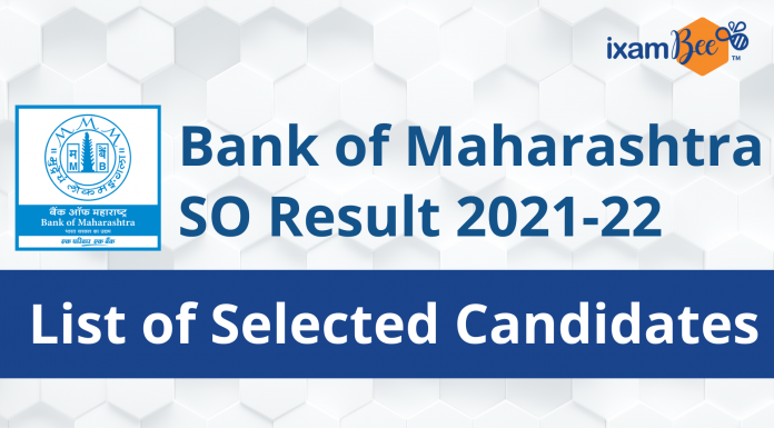 Bank of Maharashtra SO Result 2022: BOM SO Final Merit List Bank of Maharashtra SO Result 2022