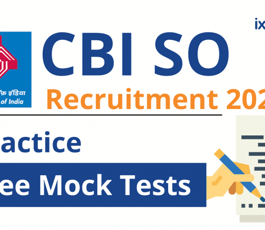 CBI SO 2021-22: Free Mock Tests
