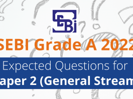 SEBI Grade A 2022: Expected Questions for Paper 2 (General Stream)