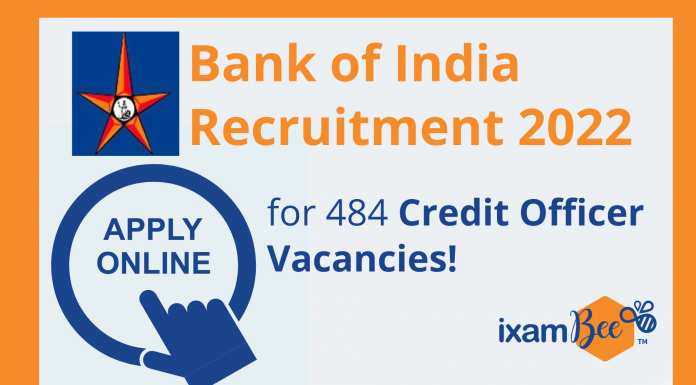 Bank of India Recruitment 2022: Apply Online for 484 Credit Officer Vacancies! Bank of India Recruitment 2022: Apply Online for 484 Credit Officer Vacancies!
