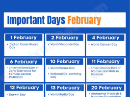 Important Days of February 2024