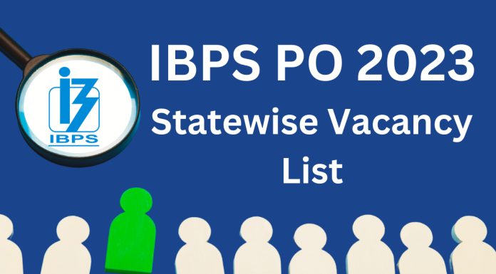 State wise vacancy list of IBPS PO 2023