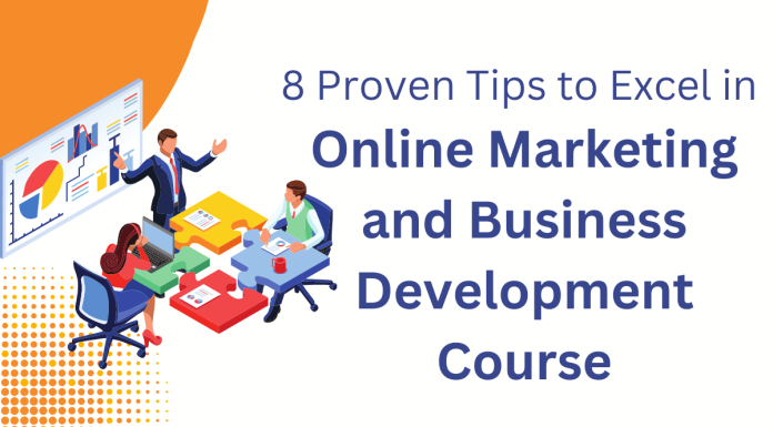 8 Proven Tips to Excel in Online Marketing and Business Development Course
