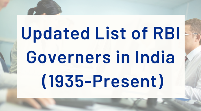 List of RBI Governors, Updated list of RBI Governors, RBI Governor List 2023
