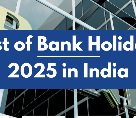 List of Bank Holidays 2025 in India