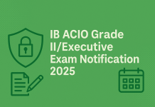 IB ACIO Notification 2025
