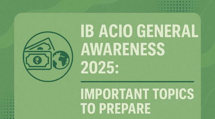 IB ACIO 2025: Important Topics for Current Affairs IB ACIO  IB ACIO 2025