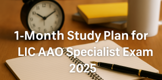 1-Month Study Plan for LIC AAO Specialist Exam 2025